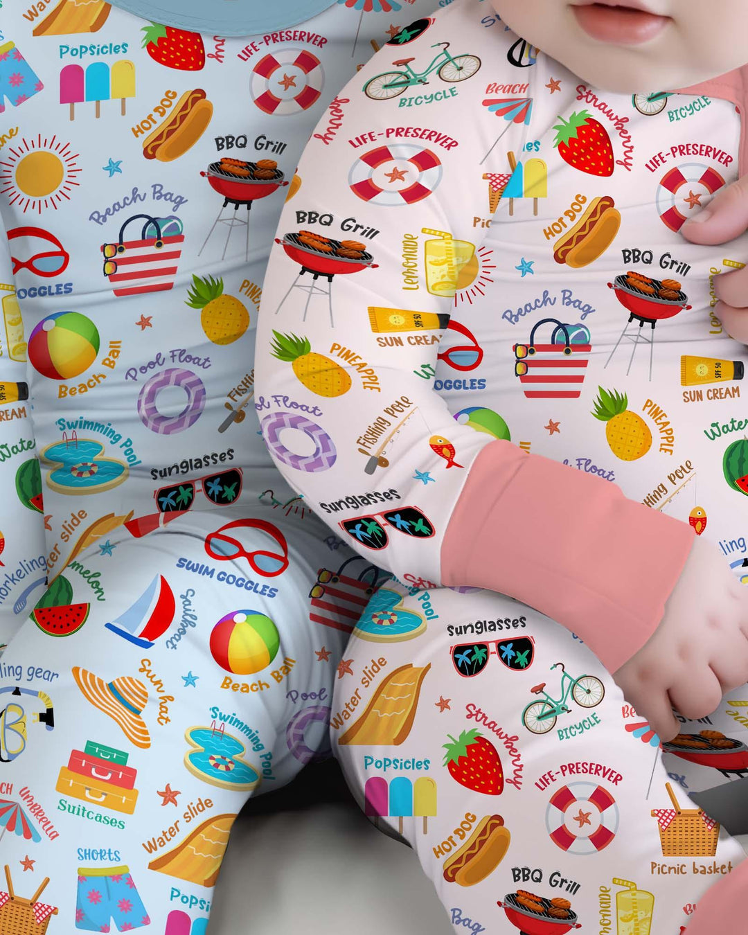 Gerippte Babykleidung mit individuellem Foto - Weich &amp; Skizzenhaft