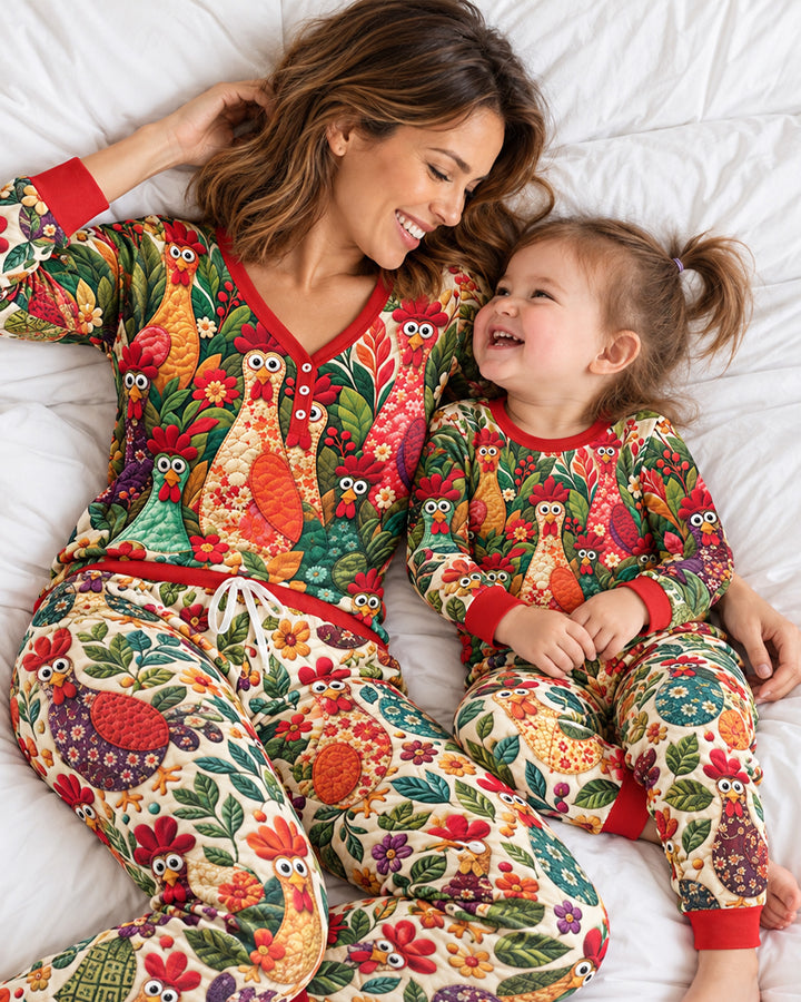 Funny Chicken Bamboo Women Pajama Set