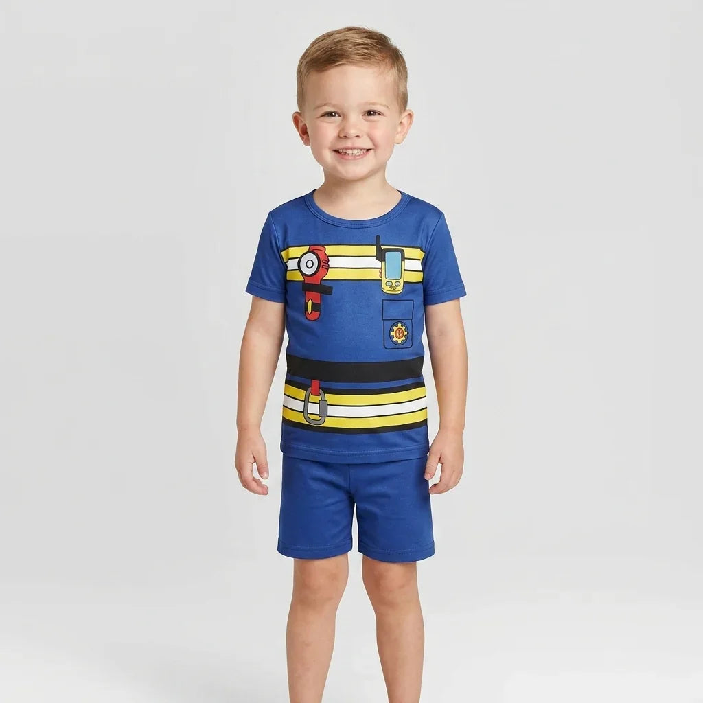 Schlafanzug-Set zweiteilig, kurze Ärmel, kurze Hose, Bambus