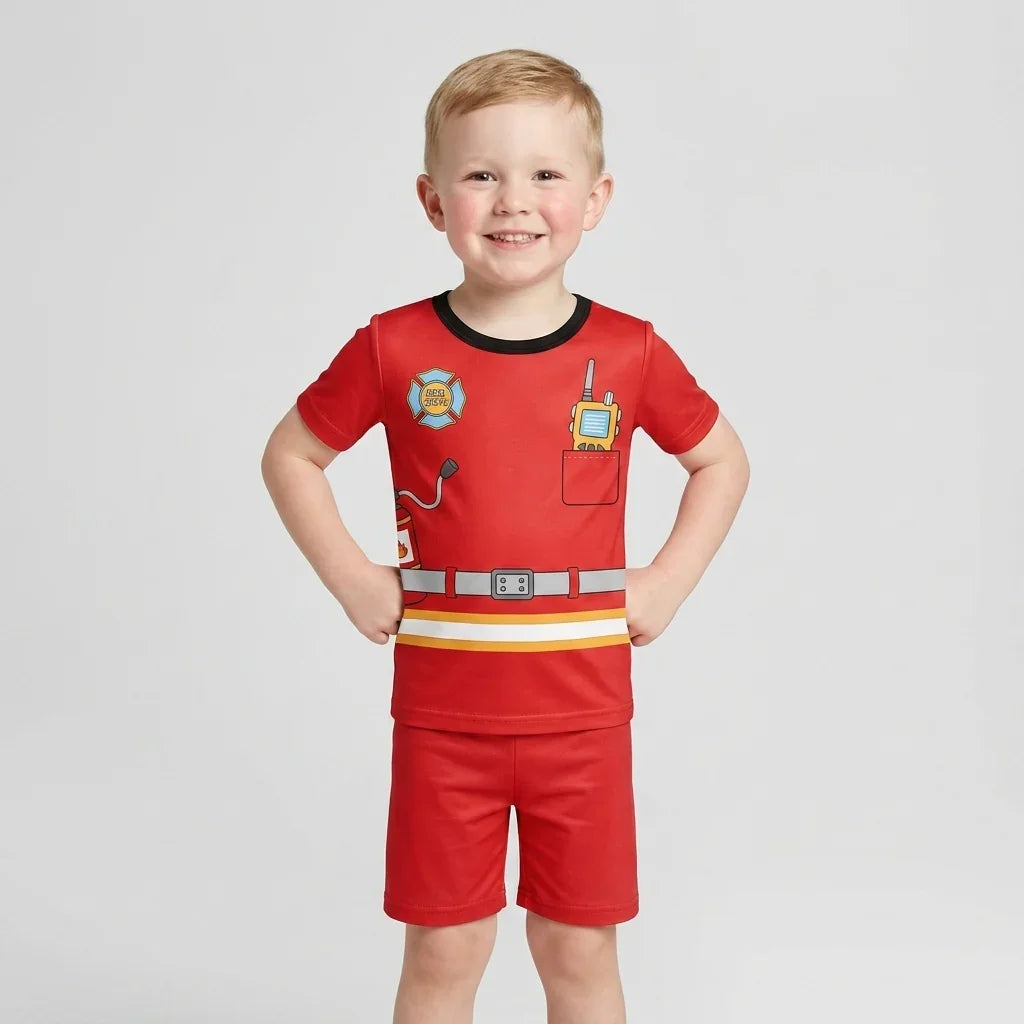 Schlafanzug-Set zweiteilig, kurze Ärmel, kurze Hose, Bambus