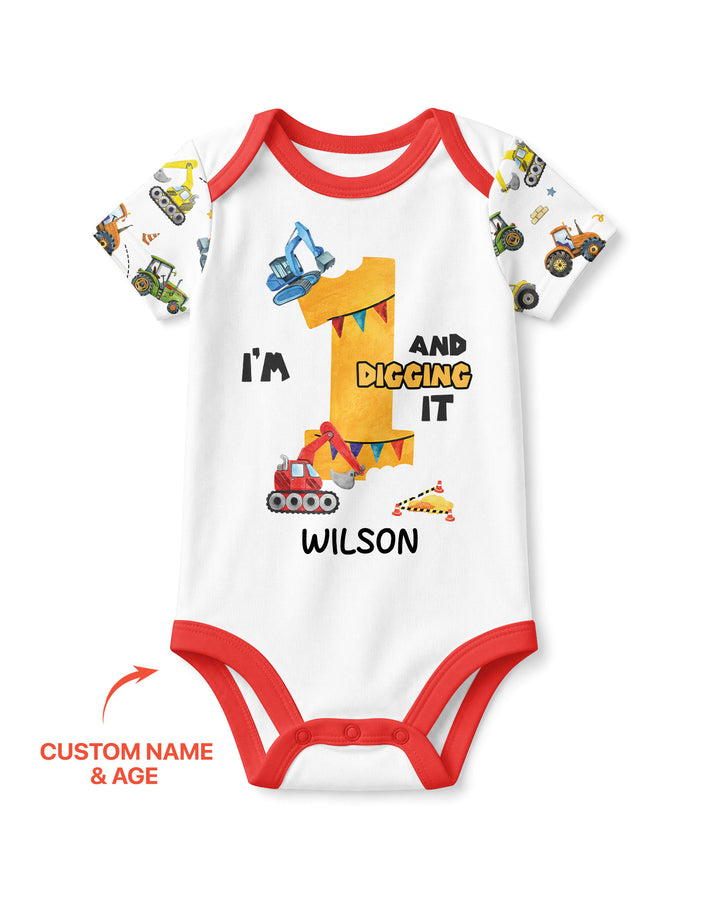 I'm Digging It Birthday - Personalized Name & Age Bamboo Bodysuit