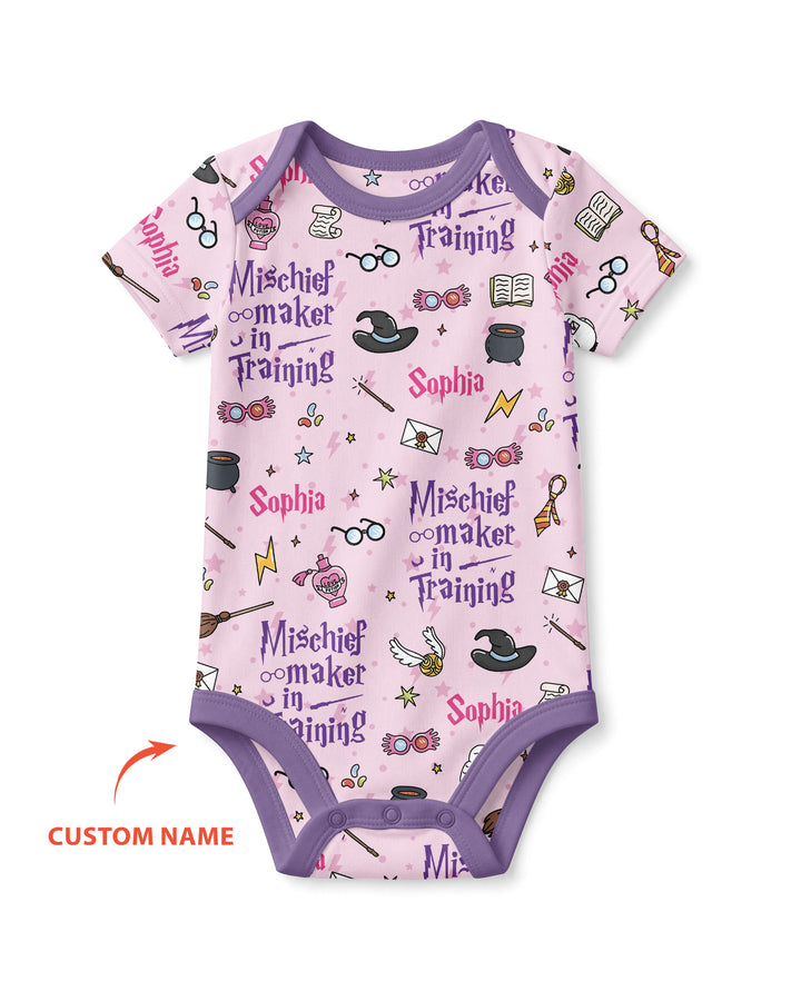Custom Name Mischief Maker In Training Bamboo Bodysuit