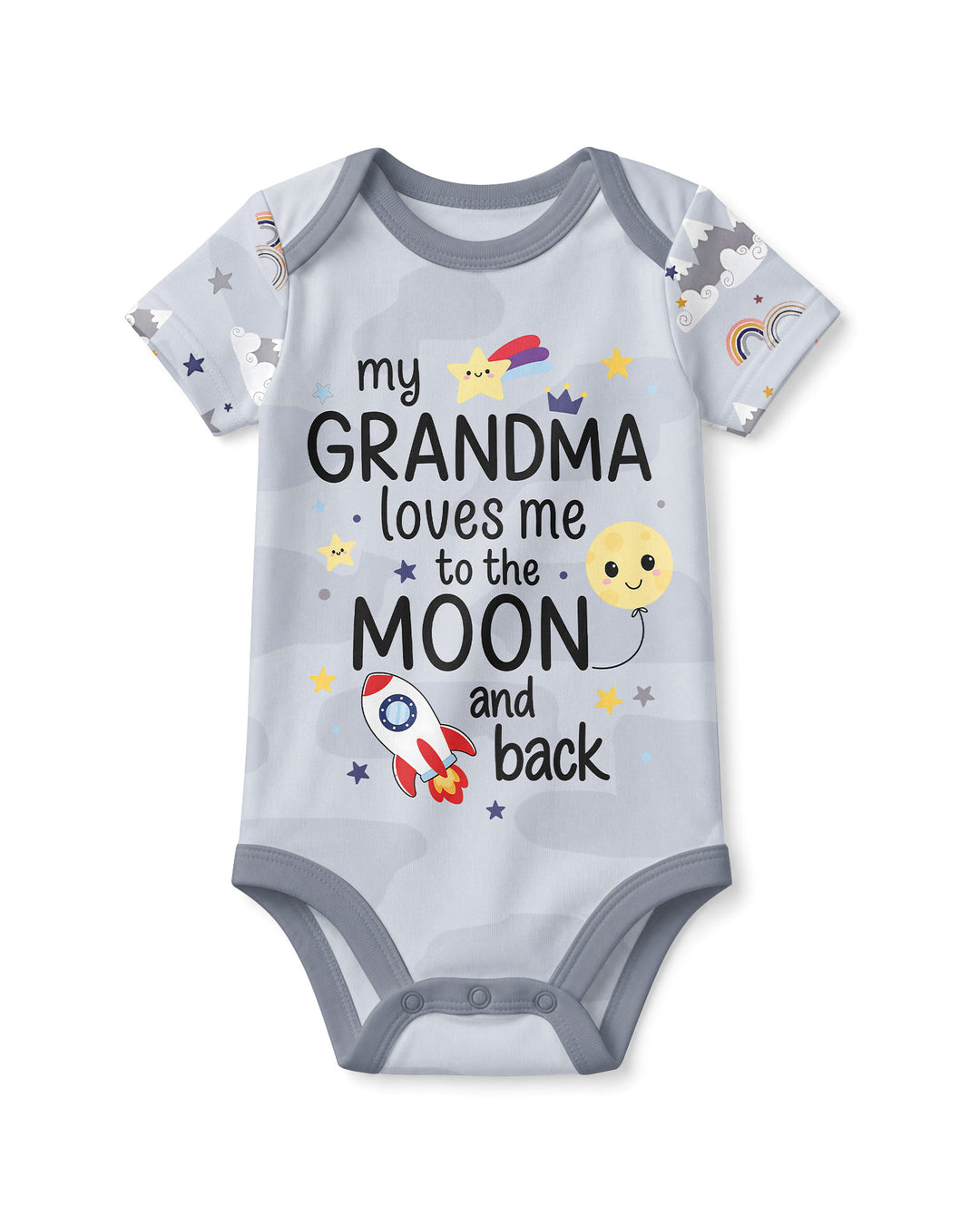 My Grandma Loves Me To The Moon And Back Bamboo Bodysuit