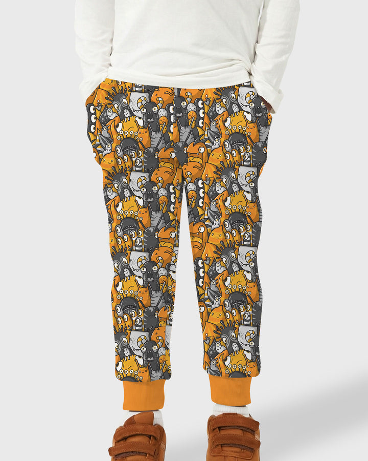 Colorful Doodle Monster Friends Bamboo Jogger