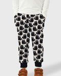 Moody Black Cats in Black and White Bamboo Jogger
