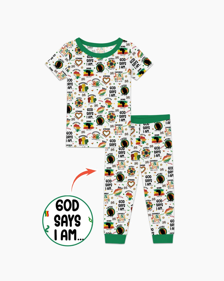 Zweiteiliges, kurzärmliges Pyjama-Set mit Marienkäfern