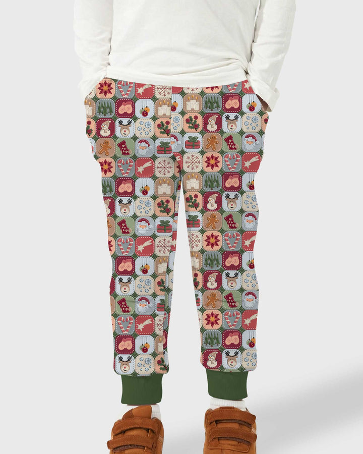 Christmas Felt Patchwork Bamboo Jogger