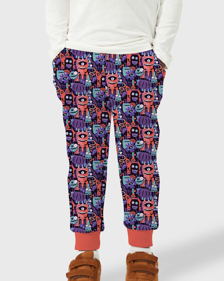 Halloween Multi Eyed Monsters Bamboo Jogger