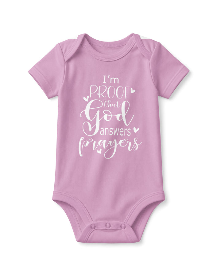 I'm Proof That God Answers Prayers Christian IVF Miracle Baby Bamboo Bodysuit