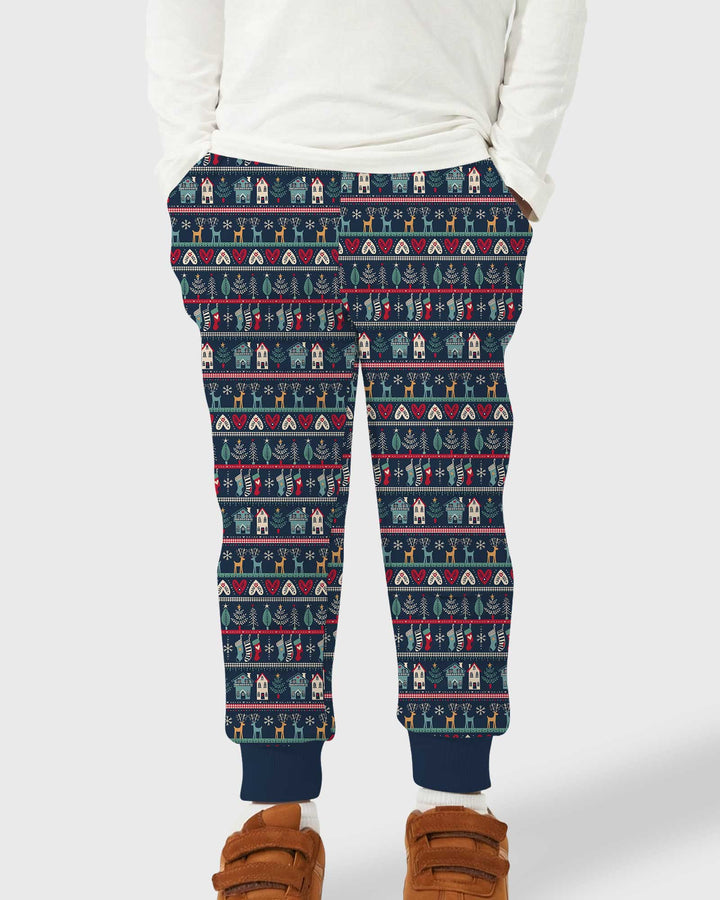 Vintage Nordic Christmas Bamboo Jogger