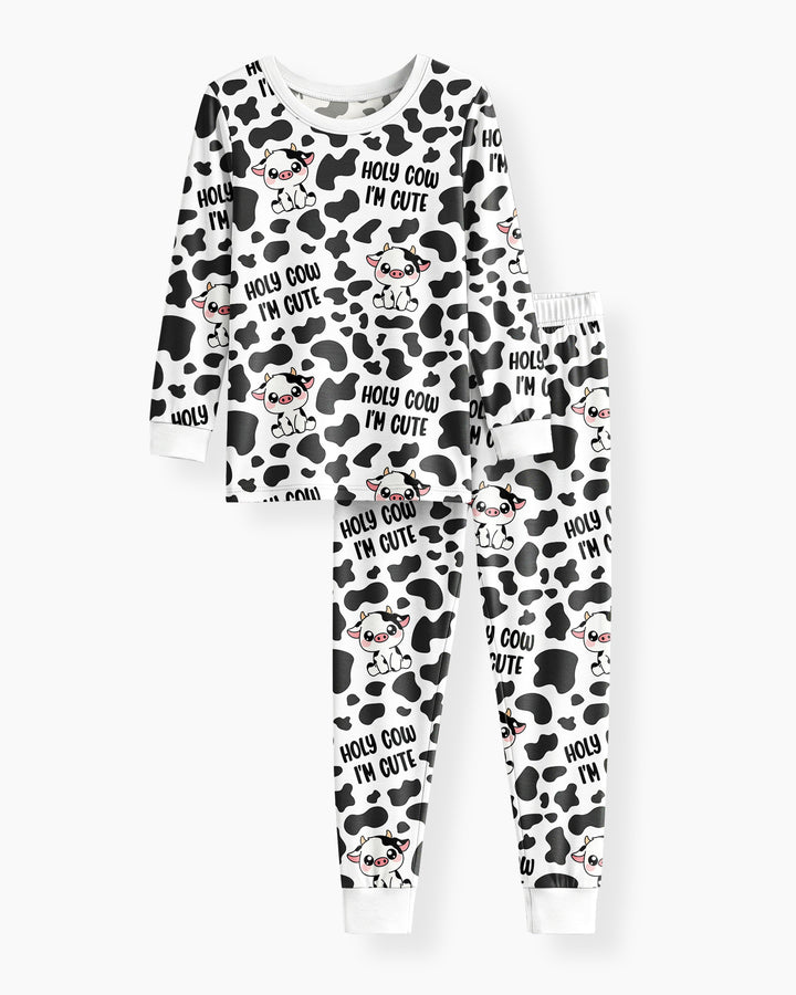 Holy Cow I'm Cute Bamboo Two Piece Long Sleeve Pajama Set