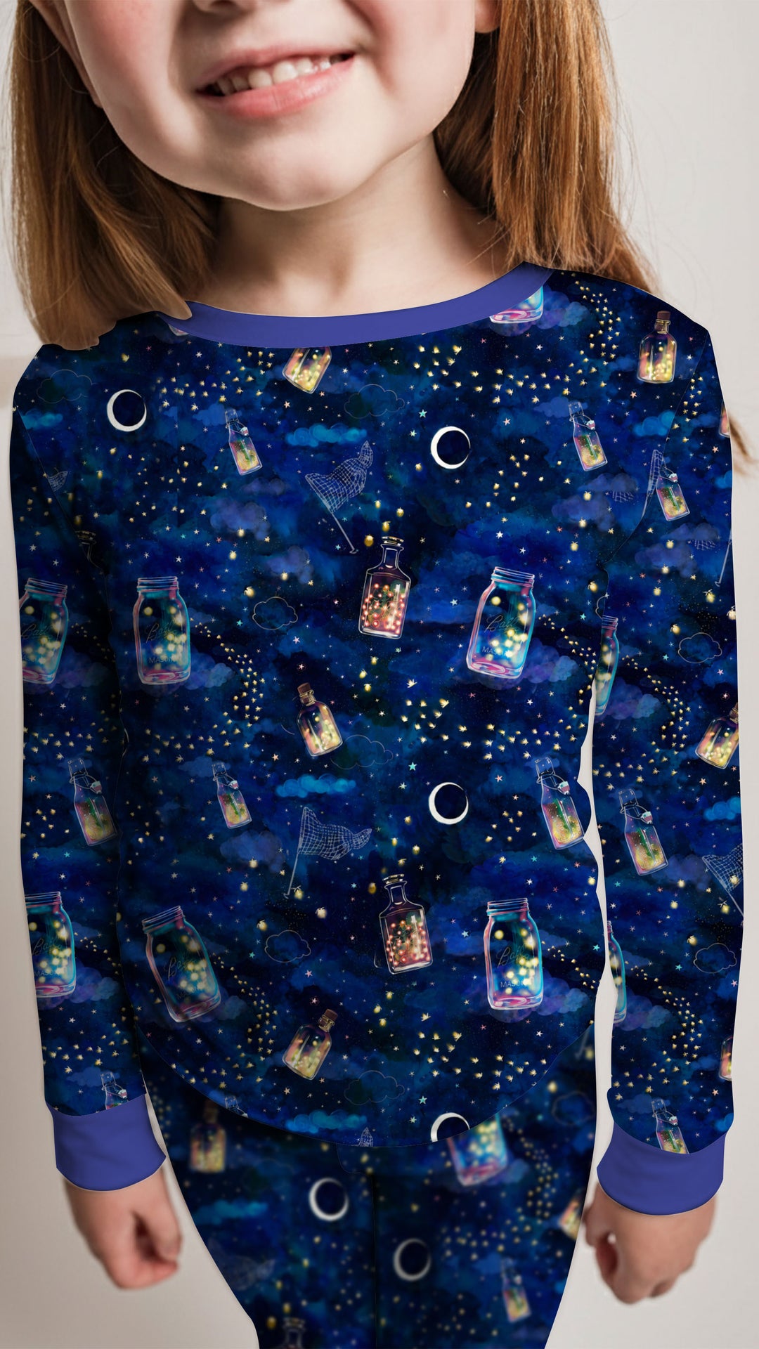 Dreamy Fireflies Bamboo Two Piece Long Sleeve Pajama Set