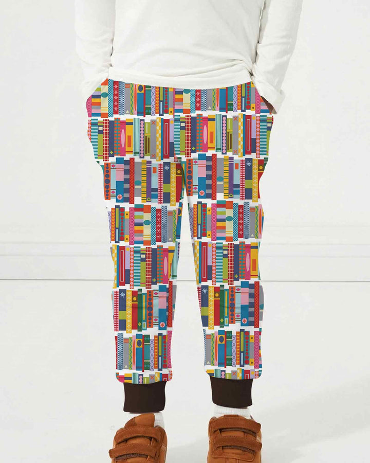 Rainbow Bookshelf Bamboo Jogger