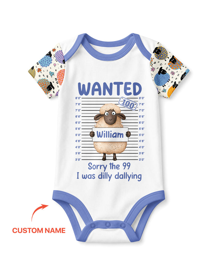The Lost Sheep Custom Name Bamboo Bodysuit