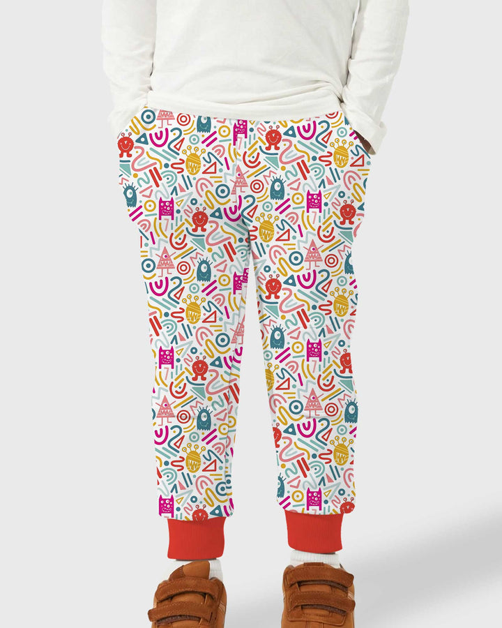 Rainbow Monster Party Bamboo Jogger