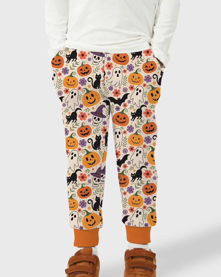 Spooky Halloween Floral Delight Bamboo Jogger