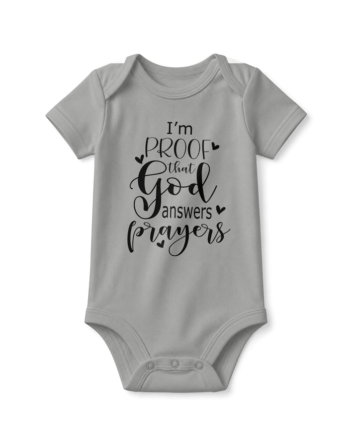 I'm Proof That God Answers Prayers Christian IVF Miracle Baby Bamboo Bodysuit
