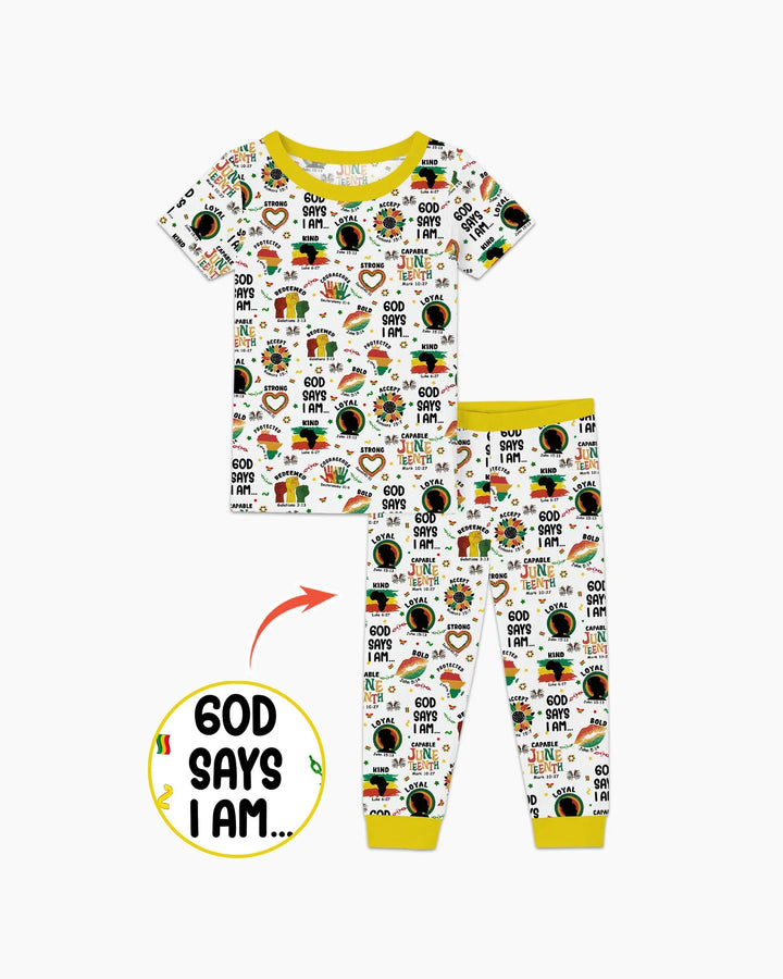 Zweiteiliges, kurzärmliges Pyjama-Set mit Marienkäfern