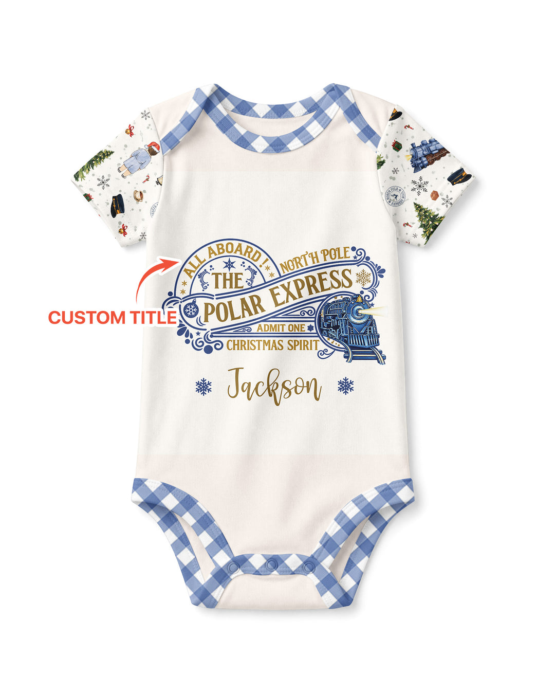 Custom Name North Pole Adventure Bamboo Bodysuit