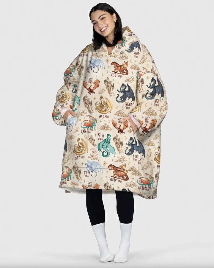 Elemental Dragons Blanket Hoodie