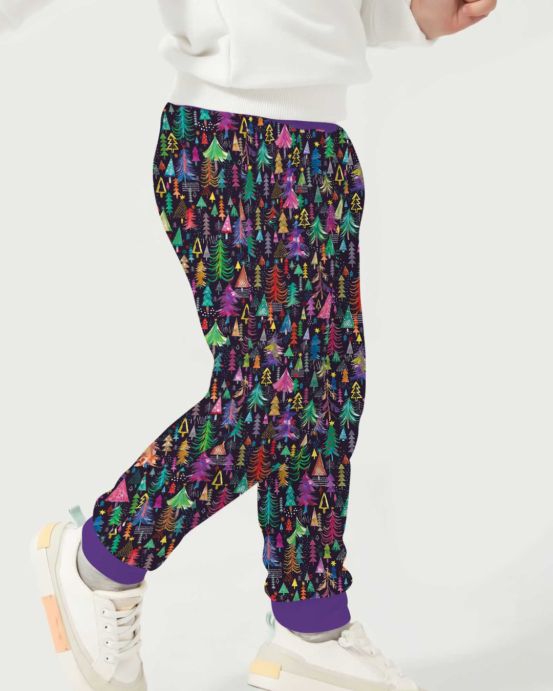 Christmas Holiday Colorful Trees Bamboo Jogger