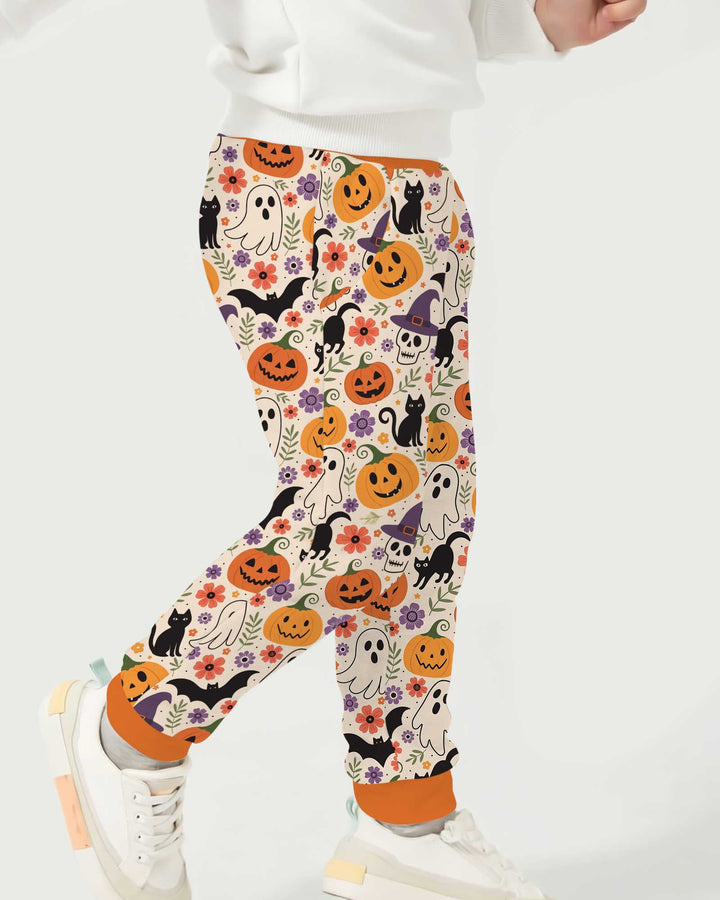 Spooky Halloween Floral Delight Bamboo Jogger