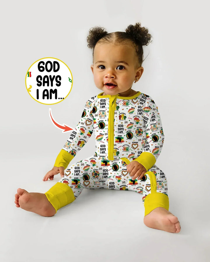 God Says I Am Juneteenth Bamboo Convertible Zippy