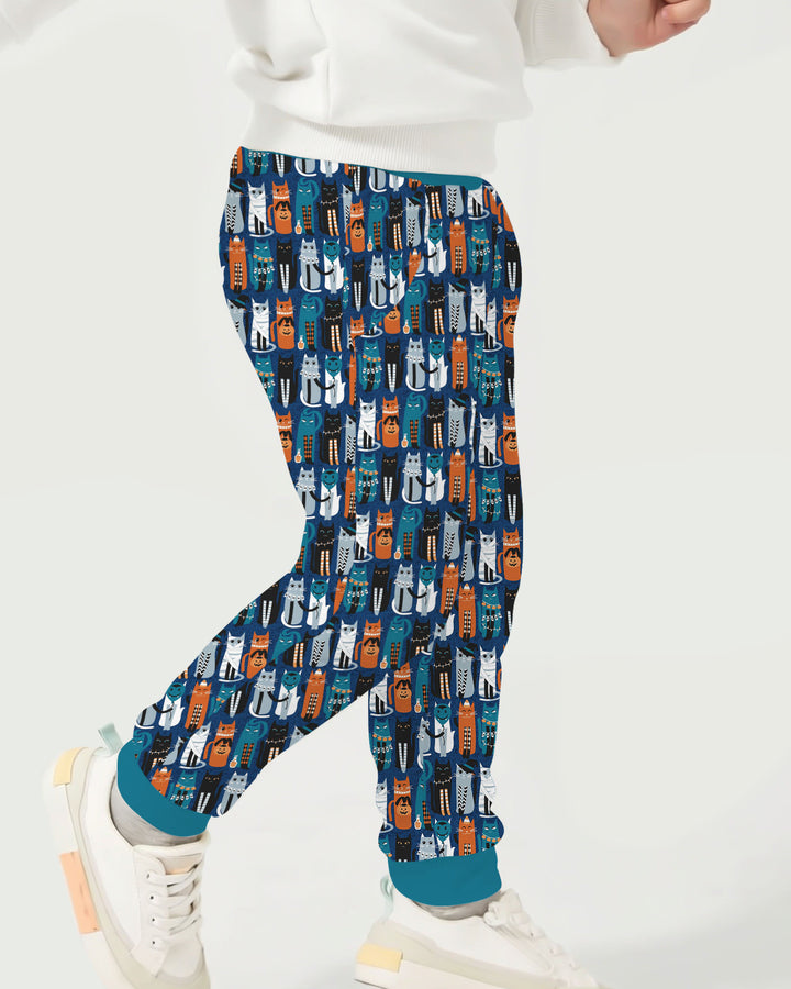 Retro Halloween Cat Bamboo Jogger