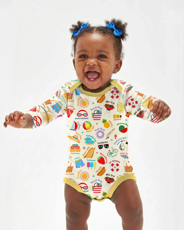 Gerippte Babykleidung mit individuellem Foto - Weich &amp; Skizzenhaft