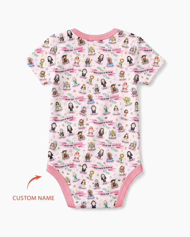 Holy Saints of Heaven Custom Name Bamboo Bodysuit