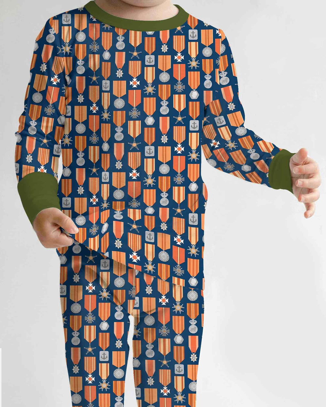 Zweiteiliges Langarm-Pyjama-Set mit Sommerfrüchten