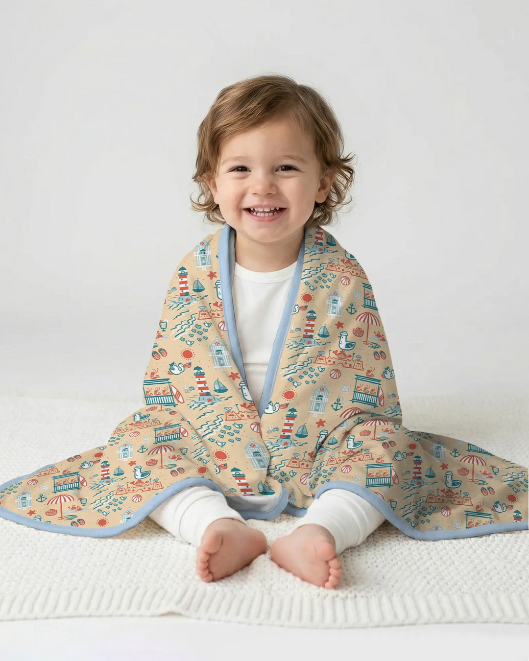 Seaside Storybook Days Bamboo Blanket