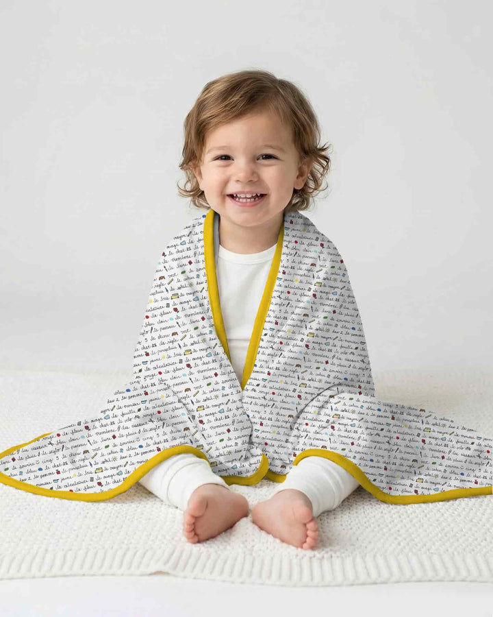 French Classroom Notes Bamboo Blanket