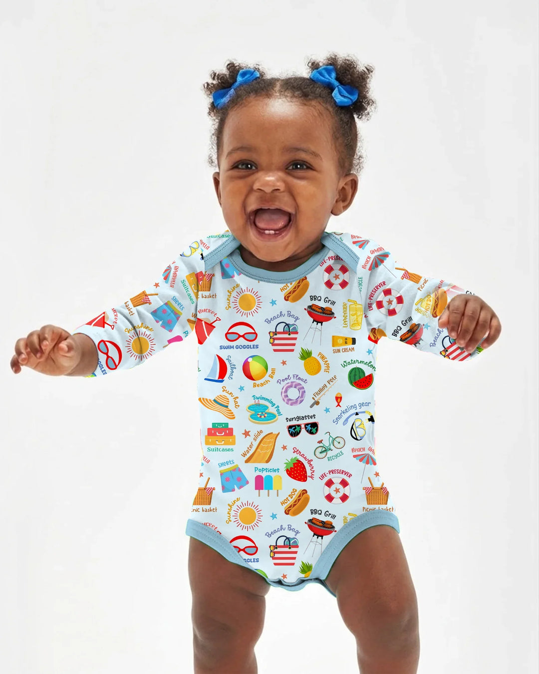 Gerippte Babykleidung mit individuellem Foto - Weich &amp; Skizzenhaft
