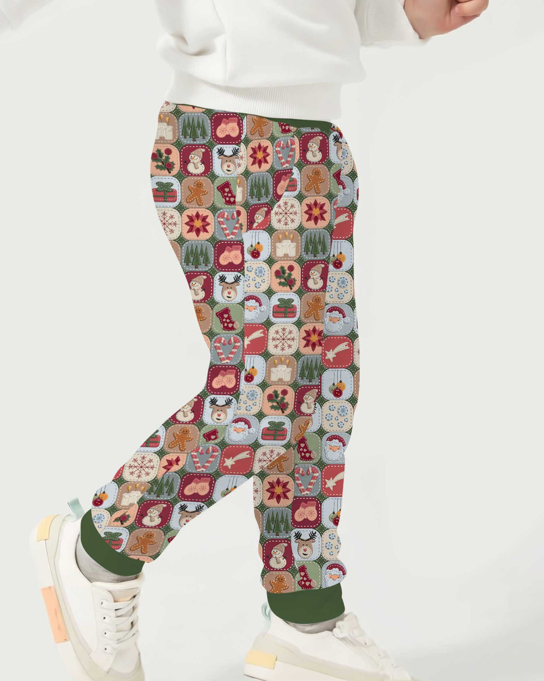 Christmas Felt Patchwork Bamboo Jogger