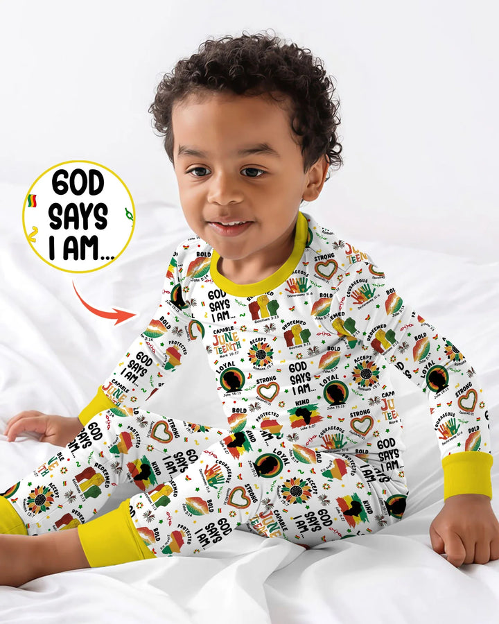 Zweiteiliges Langarm-Pyjama-Set mit Sommerfrüchten