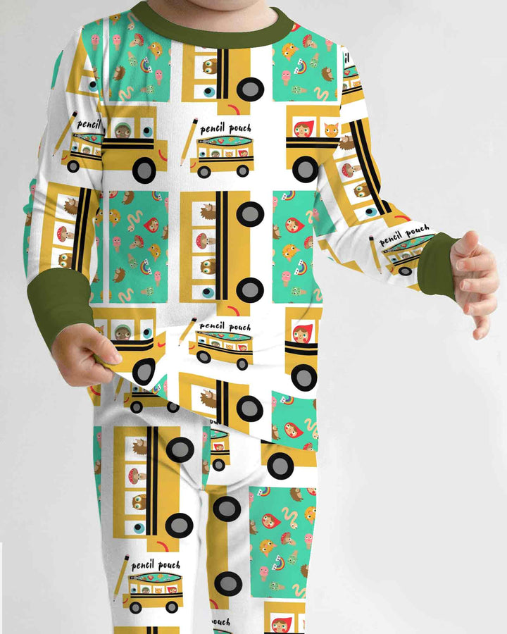 Zweiteiliges Langarm-Pyjama-Set mit Sommerfrüchten