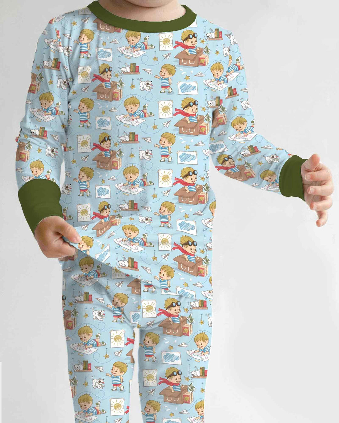 Zweiteiliges Langarm-Pyjama-Set mit Sommerfrüchten