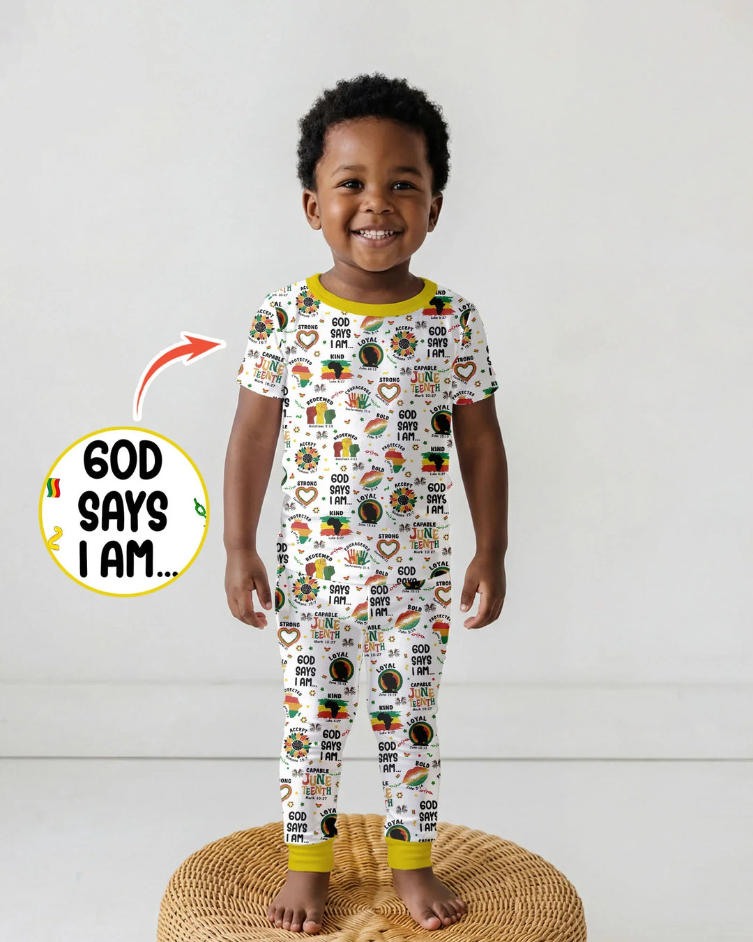 Zweiteiliges, kurzärmliges Pyjama-Set mit Marienkäfern