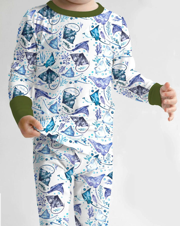Ocean Dreams Drift Bamboo Two Piece Long Sleeve Pajama Set