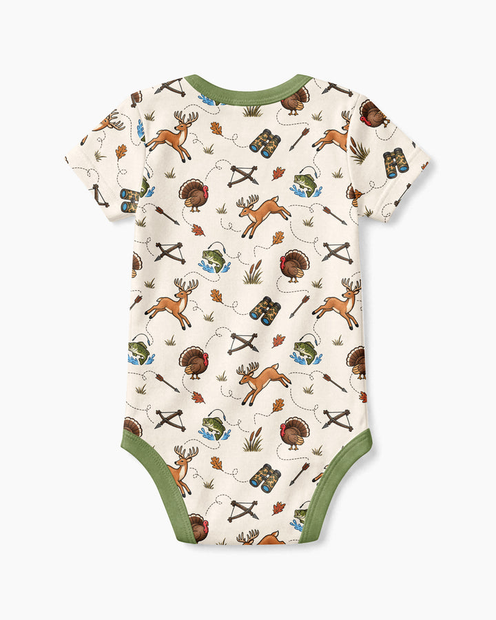Personalized Pack My Diapers I'm Going Hunting Bamboo Bodysuit