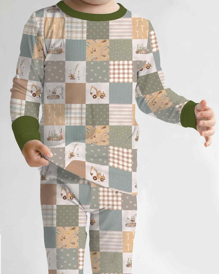 Zweiteiliges Langarm-Pyjama-Set mit Sommerfrüchten