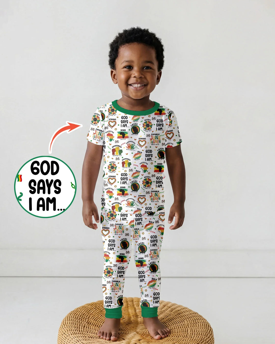 Zweiteiliges, kurzärmliges Pyjama-Set mit Marienkäfern