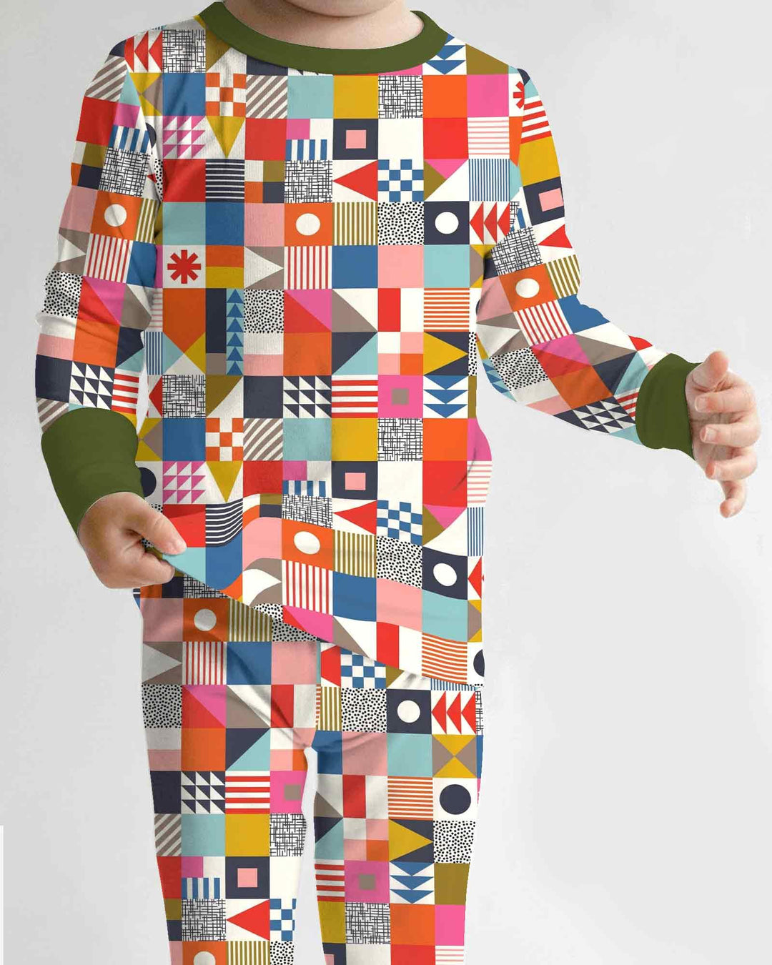 Zweiteiliges Langarm-Pyjama-Set mit Sommerfrüchten