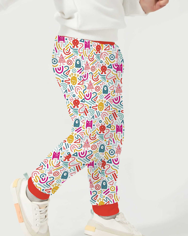 Rainbow Monster Party Bamboo Jogger
