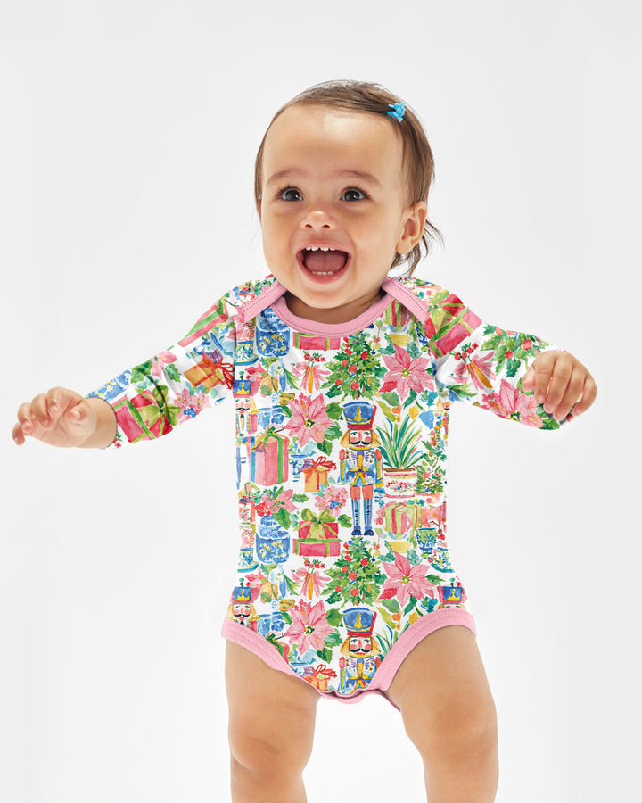 Watercolor Nutcracker Holiday Bamboo Bodysuit