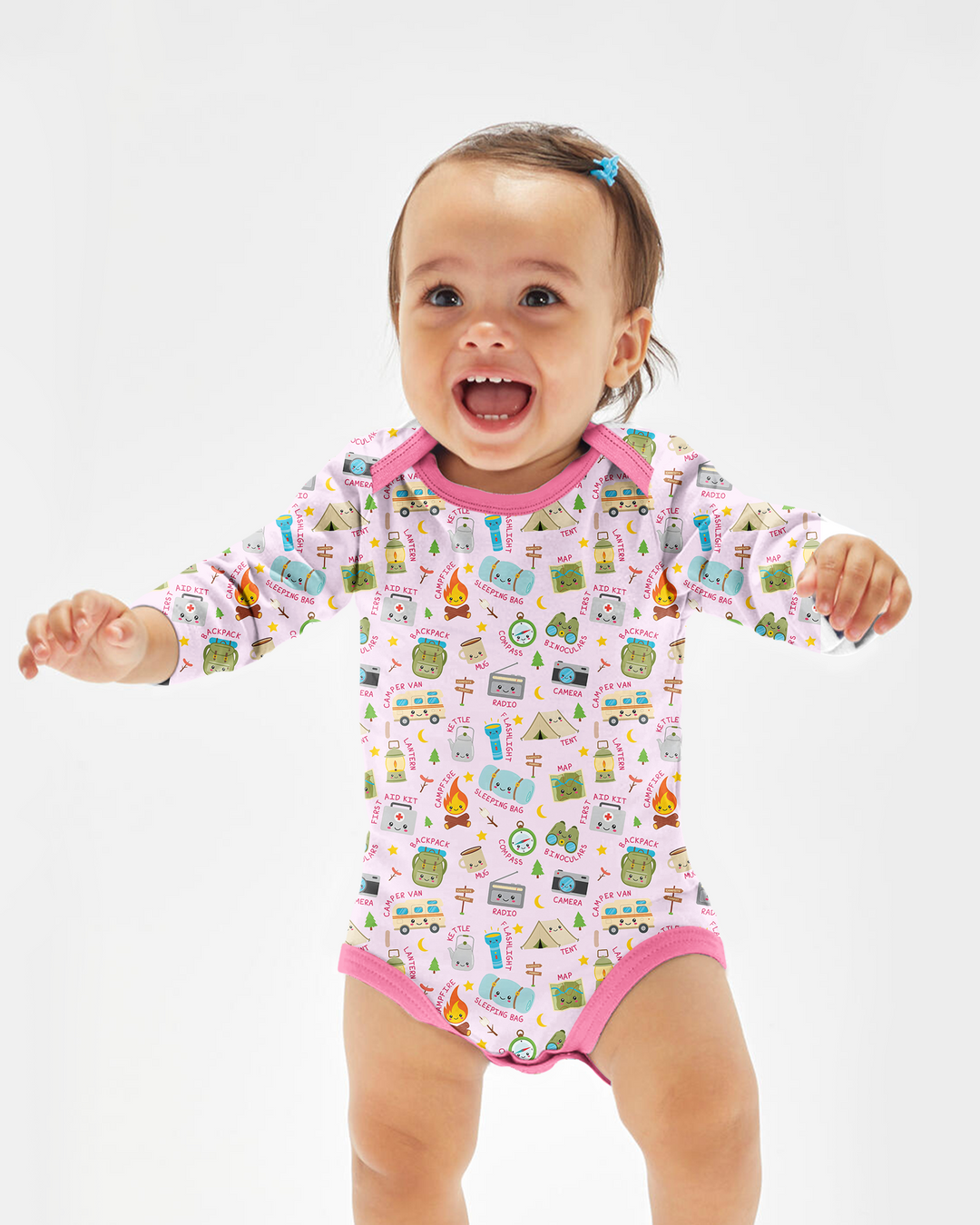 Gerippte Babykleidung mit individuellem Foto - Weich &amp; Skizzenhaft