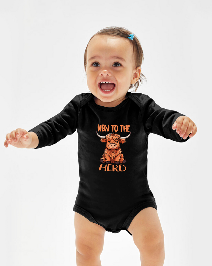 New to the Herd Highland Cow Baby Bamboo Bodysuit