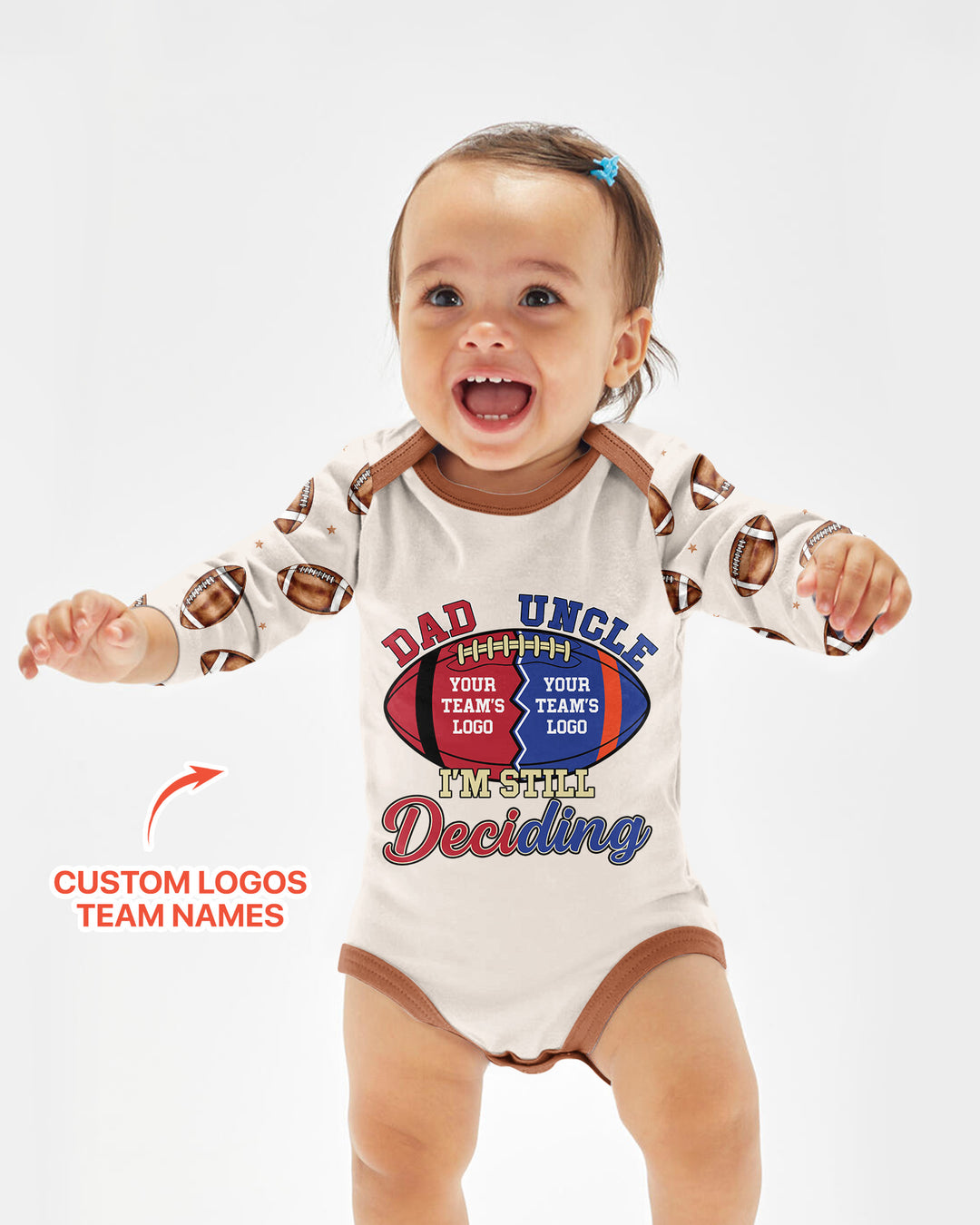 I'm Still Deciding House Divided - Upload Two Team Logo Bamboo Bodysuit