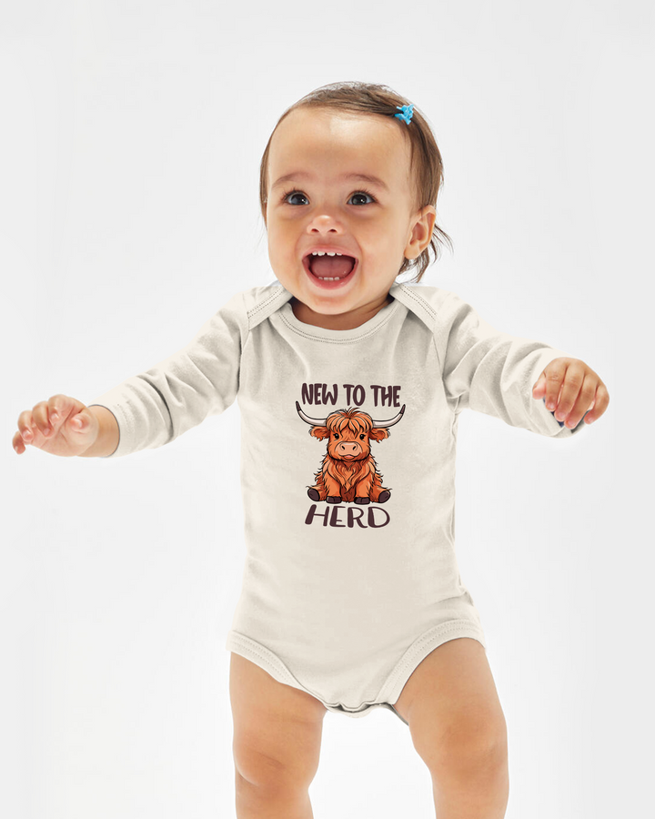 New to the Herd Highland Cow Baby Bamboo Bodysuit